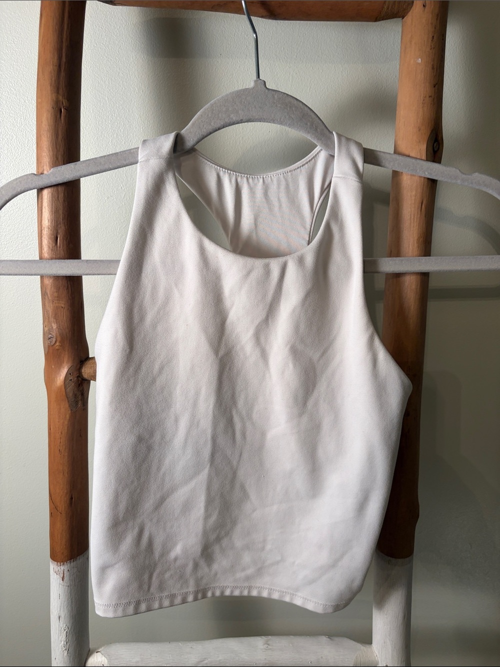 DSG White Racerback Crop Tank